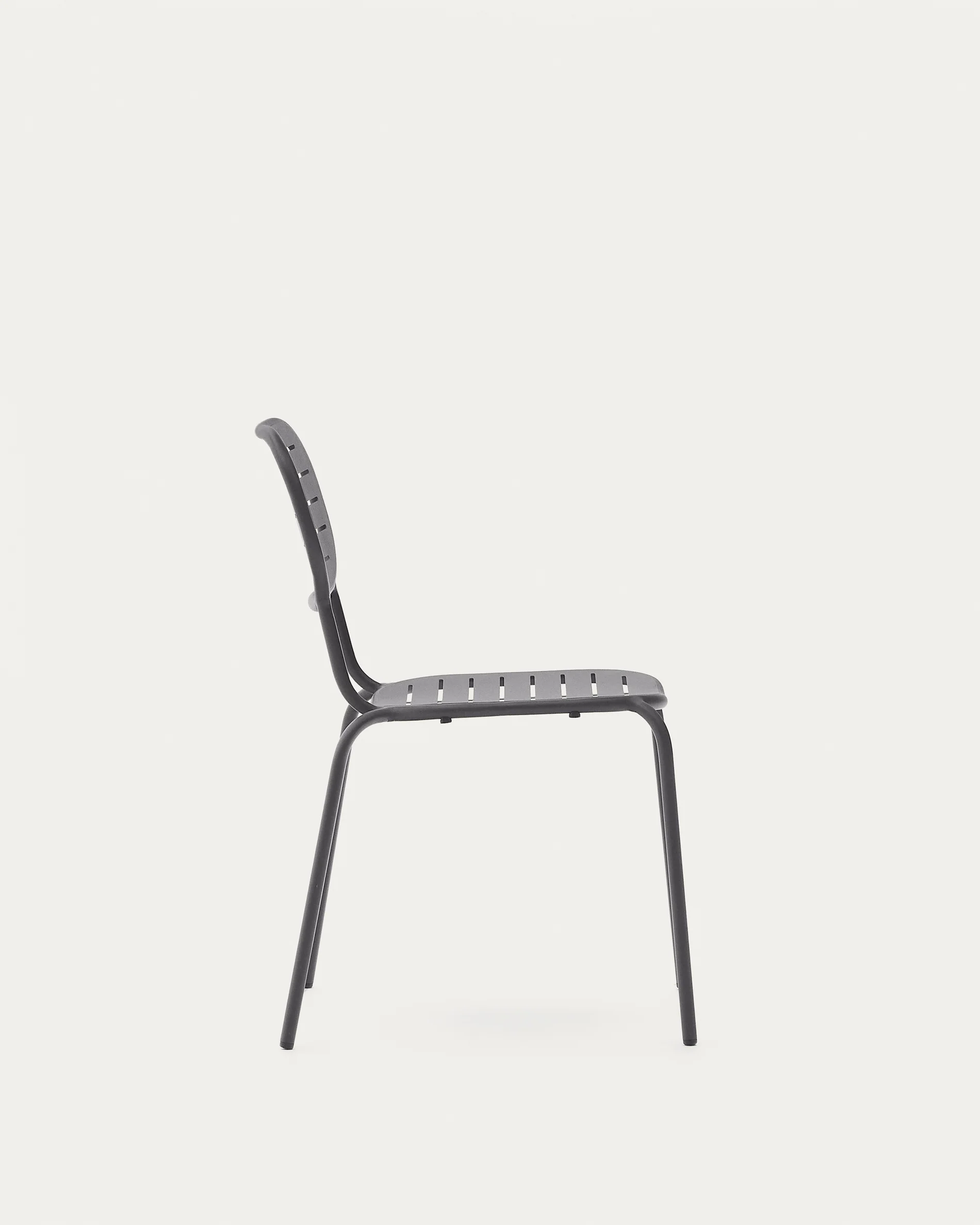 Stackable outdoor chair Brai in dark grey galvanised steel - Image 6