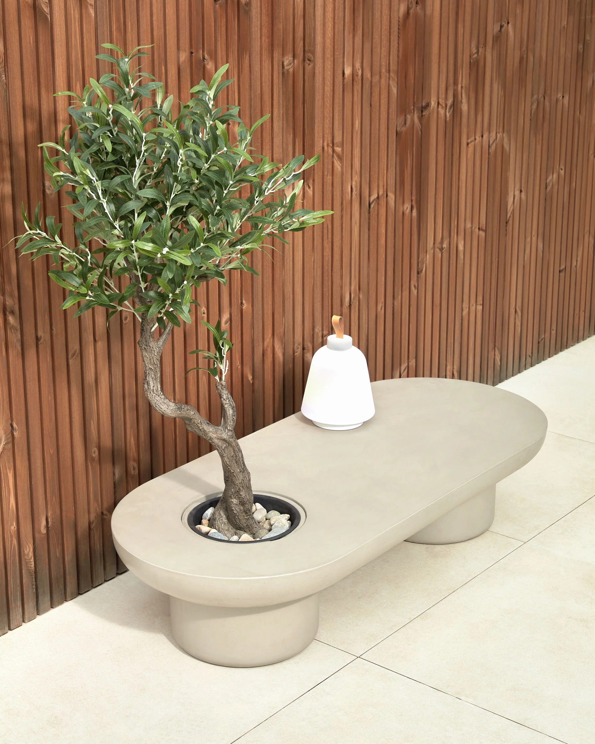 Taimi concrete outdoor coffee table Ø 140 x 60 cm - Image 6