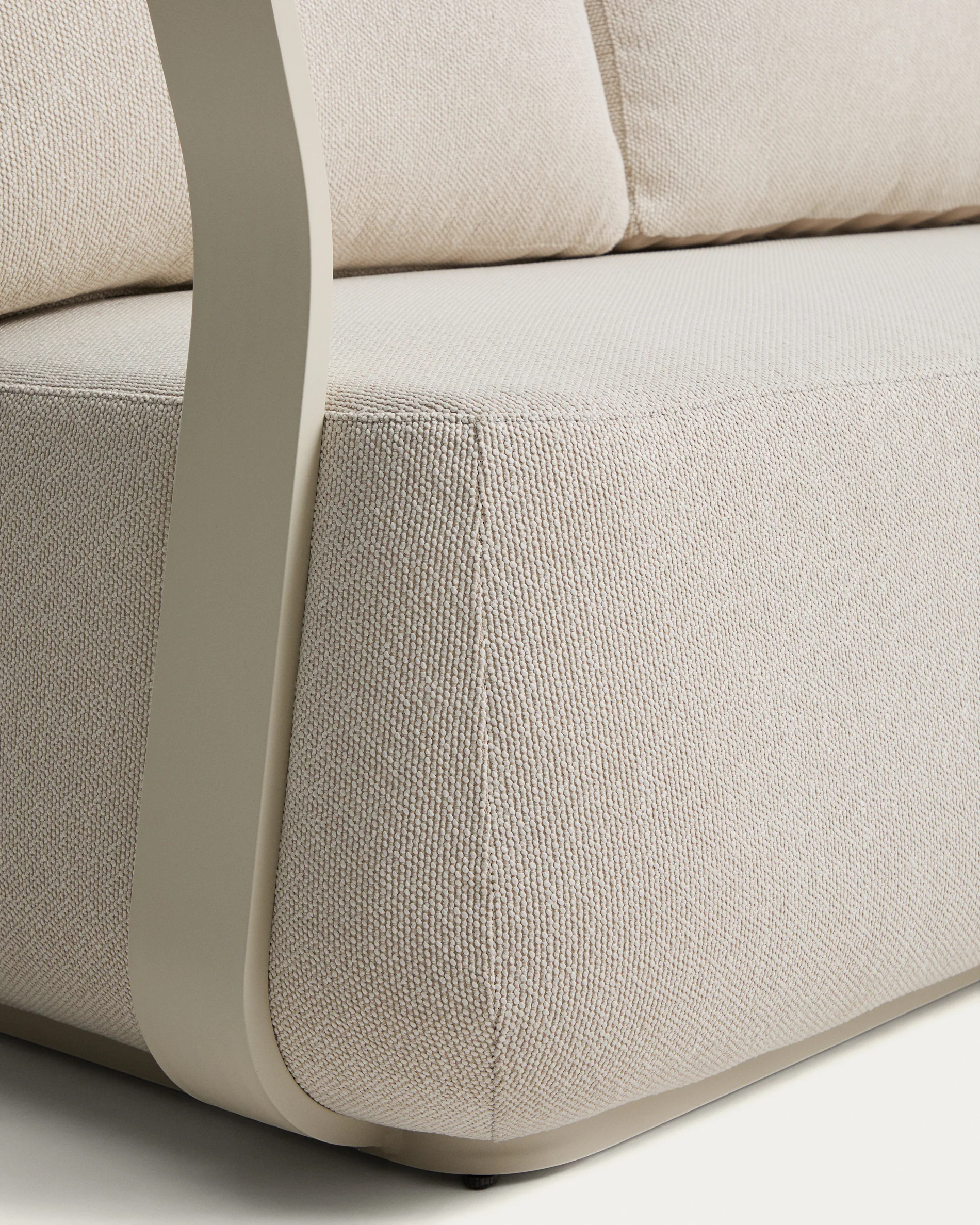 Tamaris ecru aluminium 3-seater sofa 217 cm - Image 8