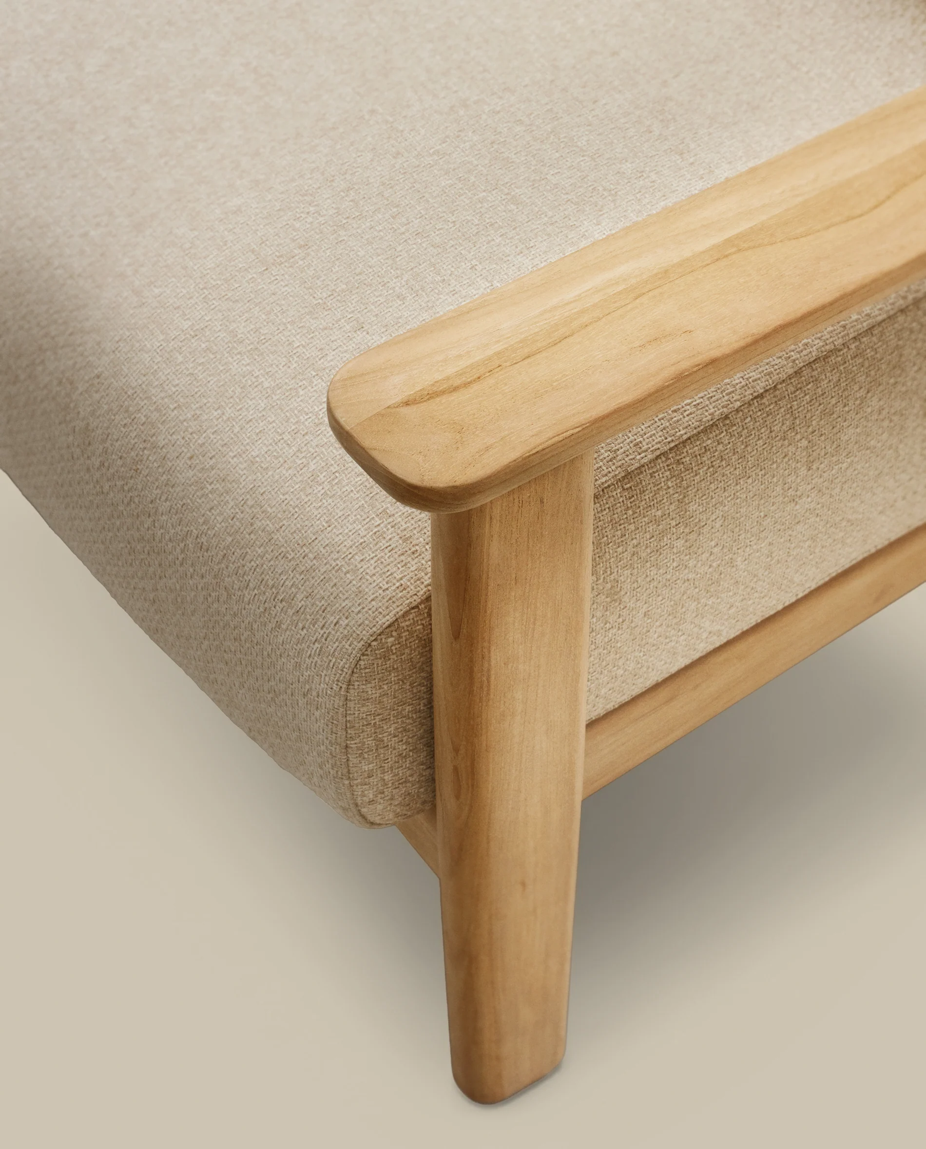 Tirant 3-seater sofa made from solid teak wood 212 cm FSC 100% - Image 3