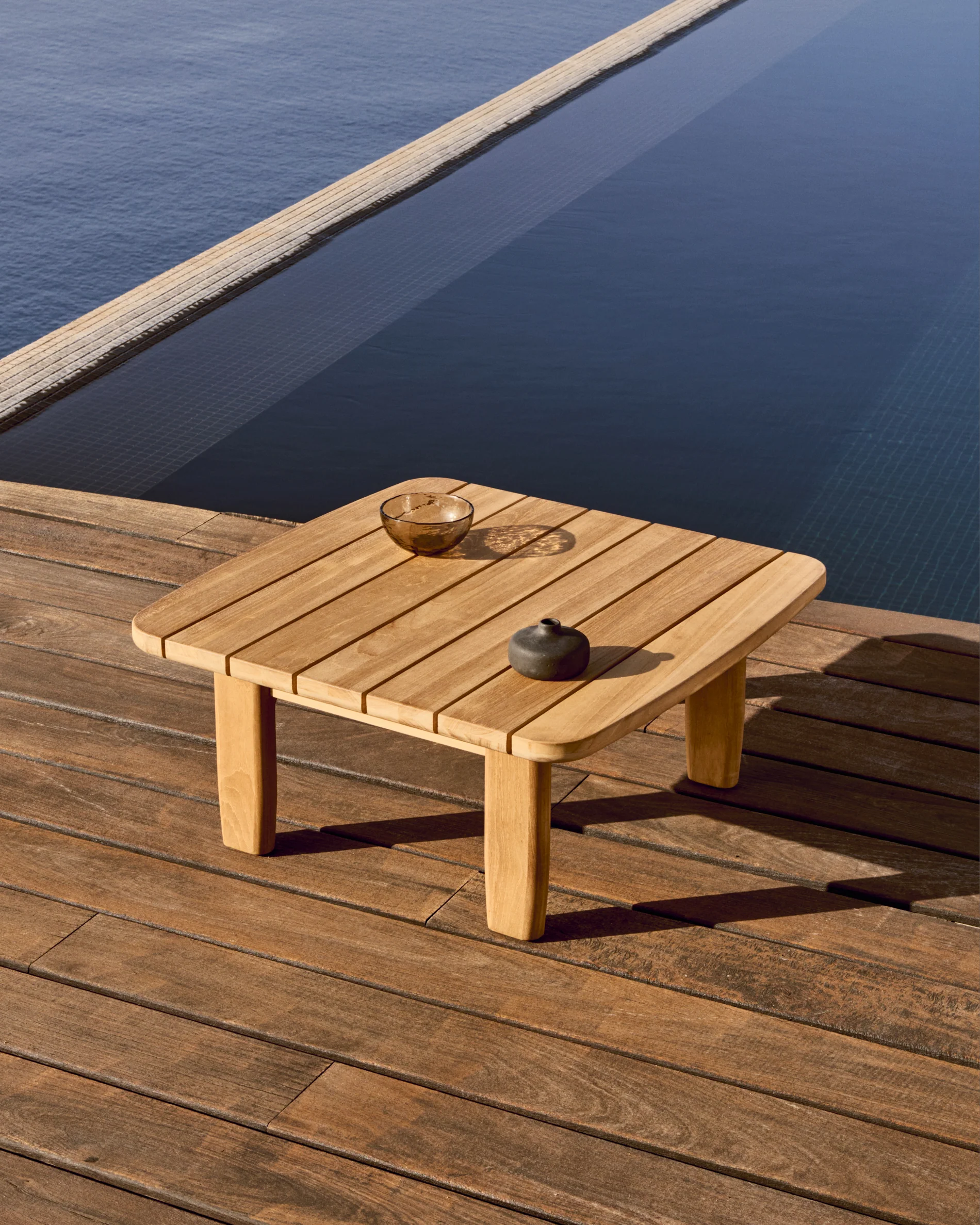 Tirant side table made from solid teak wood 70 x 70 cm FSC 100% - Image 2