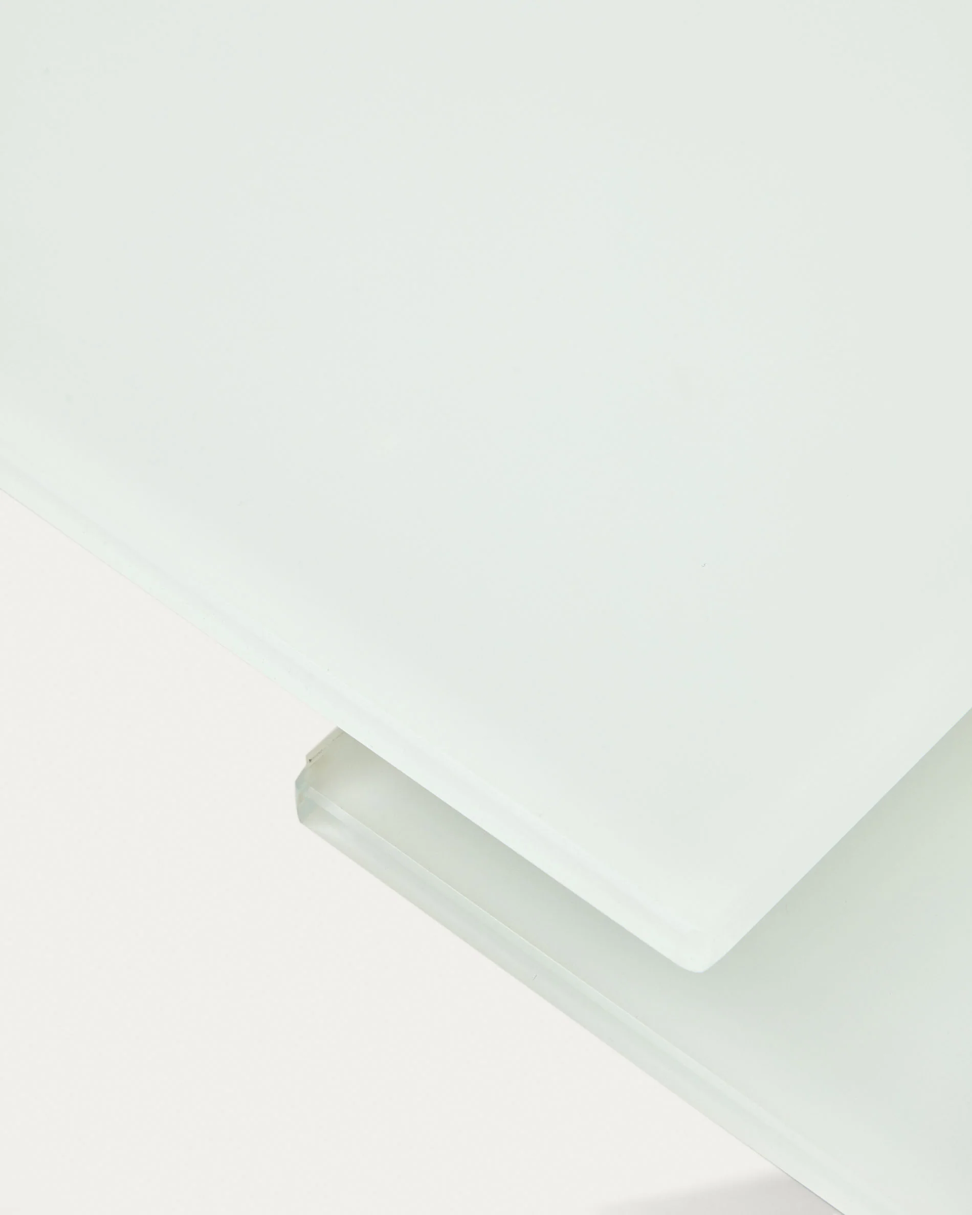 Atminda extendable table in glass and MDF with steel legs in white, 160 (210) x 90 cm - Image 3