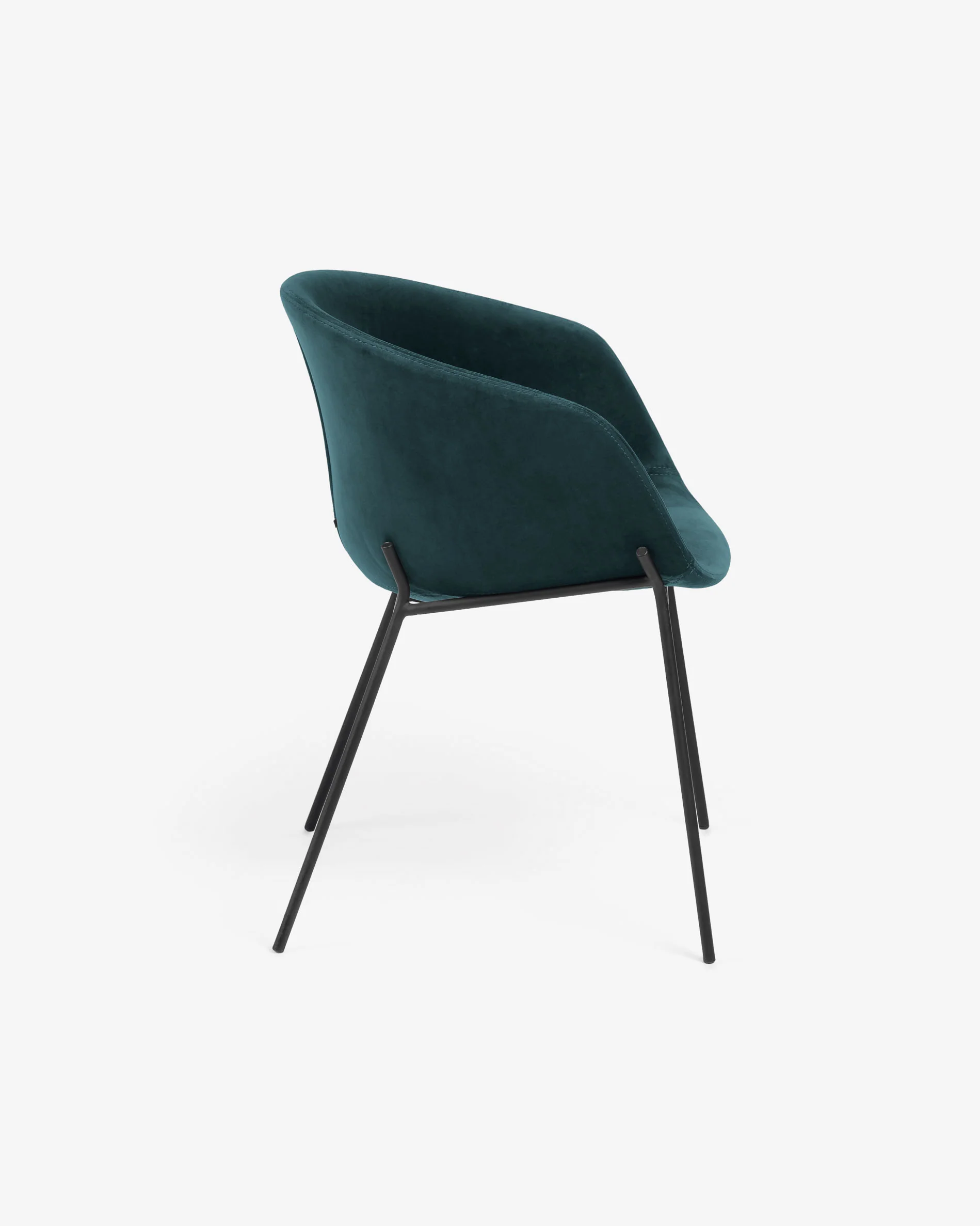 Yvette turquoise velvet chair - Image 2